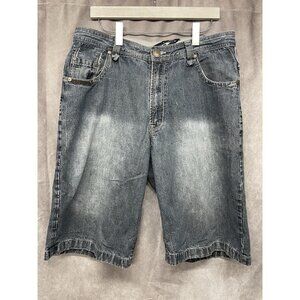 Vintage Y2K Infamous Raider Jean Co Jeans 36 Baggy Wide Leg Faded Hip Hop Shorts